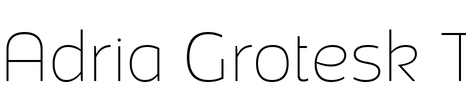 Adria Grotesk Thin Upright Italic Font Download Free